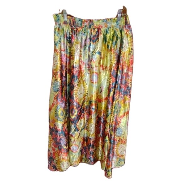 5/$25 EUC Her Destiny Sz 1X Long Maxi Skirt Boho Floral High Waist Elastic Waist - Picture 1 of 7